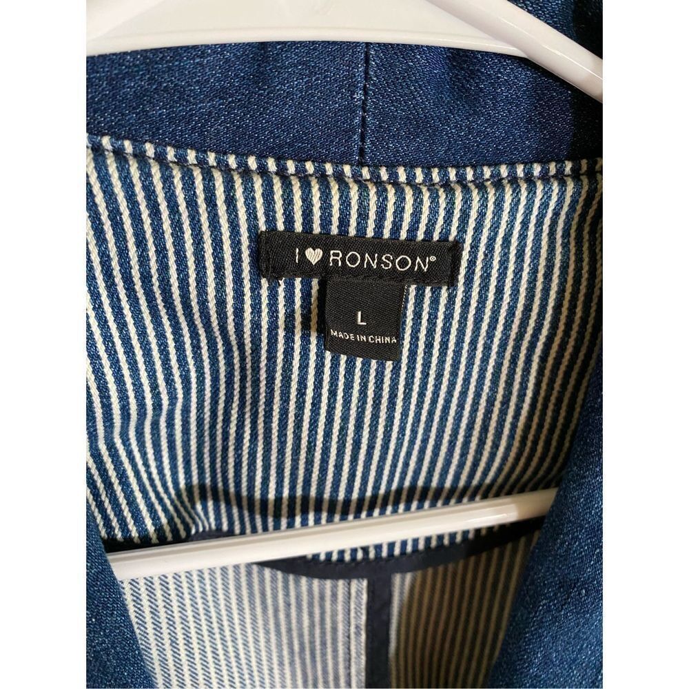 I ❤️ Ronson Denim Striped Jacket - Picture 3 of 6